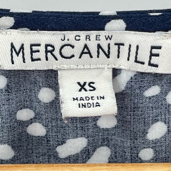 J.Crew Mercantile Navy Blue & White Pebble Print Sleeveless Viscose Top Size XS - Picture 6 of 8